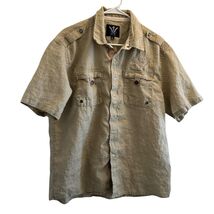 Triple Fat Goose Shirt Men’s XL Tan Going Hard Since 1987 Button Down ep... - $25.65