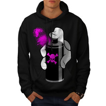 Wellcoda Deadly Graffiti Fashion Mens Hoodie, Pink Casual Hooded Sweatshirt - £25.87 GBP+