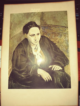 Picasso 1950&#39;s Litho Print of Original Gertrude Stein Portrait - £23.97 GBP