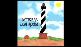 Lighthouse Magnet - Hattaras Light, Outerbanks, North Carolina, orginal ... - £3.10 GBP