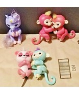 Lot Of 5 WORKING WOWEE Fingerlings Toys--1 Unicorn- 3 Monkeys and 1 Panda - $21.18