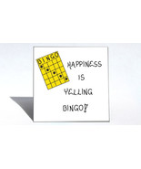 Bingo magnet - Quote, winning game, humor, happiness, Yellow playing card - £3.15 GBP