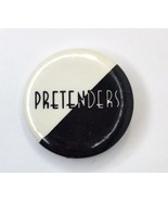 Vintage PRETENDERS 1980s Black &amp; White Button Pin 1&quot; New Wave Music Group - $10.00