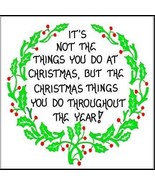 Christmas Inspiration Magnet, Inspiring Quote, green wreath, red berry d... - $5.36 CAD