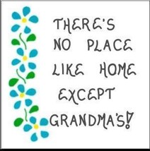 Grandma Fridge Magnet - Grandmother quote, Nana, Oma, Granny, Grammy,blue flower - $3.95