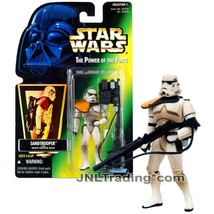 Yr 1996 Star Wars Power of The Force Figure SANDTROOPER with Heavy Blaster Rifle - $34.99