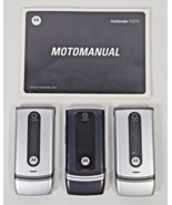 Vintage Flip Phone Motorola W370 Series Lot W375G W376 with Manual NO BA... - $19.99