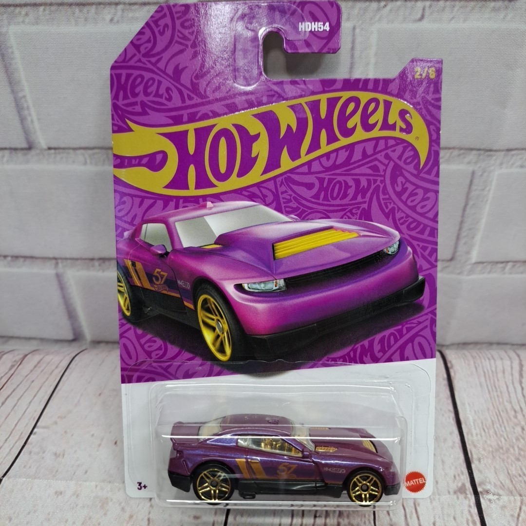 Hot Wheels D-MUSCLE, 2/6, Purple, 57th Anniversary Sealed Pack - $2.49
