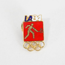 Vintage Los Angeles LA California USA 1984 Olympic Collectable Pin Tennis - $14.52