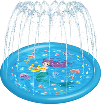 Kids Sprinklers for Outside, Splash Pad for Toddlers &amp; Baby Pool 3-In-1 60&quot; Wate - £24.41 GBP