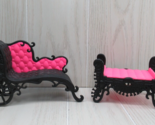 Monster High Deluxe Deadluxe High School Pink &amp; Black chaise lounge sofa... - £12.42 GBP