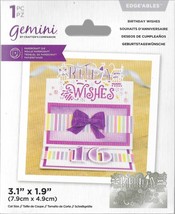 Gemini Edgeables. Crafter&#39;s Companion. Birthday Wishes metal cutting die. - £5.87 GBP