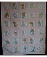 Pink Alphabet Precious Moments Quilt - £45.34 GBP