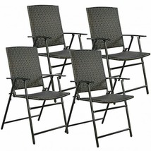 Set of 4 Rattan Folding Chair - £182.97 GBP