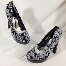 Shoes of Soul Women&#39;s Platform Stiletto Pumps  Heels Fabric Black Sz 8 - £10.06 GBP