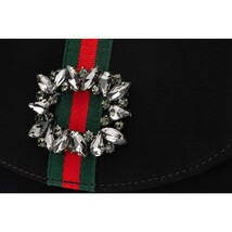 The Afega Black Suede Leather Handbag image 4