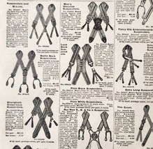 1900 Suspenders Clothing Advertisement Victorian Sears Roebuck 5.25 x 7&quot; - £12.52 GBP