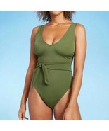 Shade &amp; Shore™ ~ Medium (8-10) Solid Green ~ AG520 ~ One Piece Swimsuit - £17.59 GBP