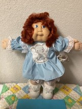 Vintage Cabbage Patch Kid Girl Auburn Cornsilk Hair Blue Eyes Head Mold #12 - £217.26 GBP