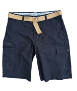 Wear-First Men&#39;s 38 Black Cargo Flex Waistband Belted Shorts NEW - $492.81 MXN