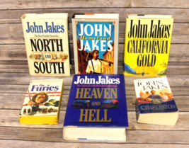 John Jakes Lot 6 Books North &amp; South, Love &amp; War, Heaven &amp; Hell, Charleston - £29.61 GBP