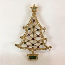 2005 2nd Annual Avon Christmas Tree Rhinestone Dangle Ornaments Pin Brooch - £23.72 GBP