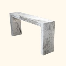 Extra Large Marble Console Table for Entryway, Tundra White Marble Conso... - £1,794.95 GBP+