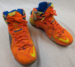 NIKE Lebron 12 XII Six Meridians 684593-870 size 8.5 orange - £47.44 GBP