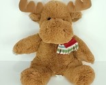 Holiday Pets Record And Play Moose Reindeer Plush Christmas 2006 Brown 14&quot; - £20.63 GBP