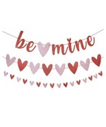BE MY VALENTINE Banner Gold Glitter Celebration Sign For Valentine&#39;s Day - €9,27 EUR