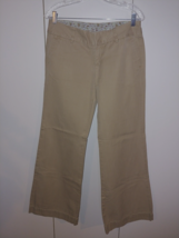 Gap Ladies 100% Cotton Beige Khaki PANTS-6 REG.-WIDE LEG-BARELY Worn - £10.35 GBP