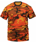 Small Short Sleeve Tshirt SAVAGE ORANGE CAMO Camouflage Tee Shirt Rothco... - $227.89 MXN