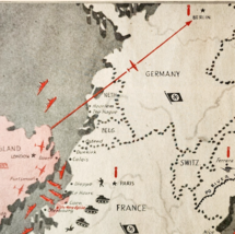 1944 WW2 Berlin Germany Invasion War Map Pathfinder Magazine Page Milita... - $560.27 MXN