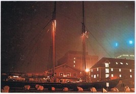 Postcard Bluenose II At Night Historic Properties Halifax Nova Scotia - £3.87 GBP