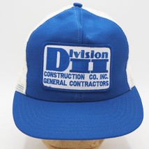 Mesh Snapback Trucker Farmer Hat Cap Division II Contractors Patch Vintage - $44.54