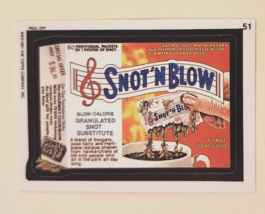 TOPPS WACKY PACKAGES SNOT&#39;N BLOW Puzzle Back #51 1991 Series **The Topps... - $4.94