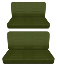 Fits 1968 Chevy Impala 4 dr sedan Front and Rear bench seat covers hunter green - $130.54