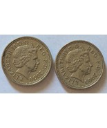 Lot of Two 2000 Elizabeth II DG Reg FD 1 Pound  - €16,20 EUR
