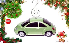 Great Gift Christmas Ornament Green Vw New Beetle Volkswagen Or Fan Hanger - £38.81 GBP
