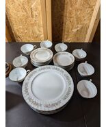 full 8pc table setting of Treehouse Rose Danisco collection fine china - €319,51 EUR