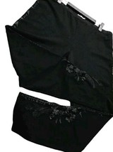 Johnny Was XL Darielle Tonal Legging Black Embroidery Floral Style R61618-F NEW - £102.71 GBP