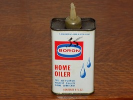Vintage Boron Home Oiler 4 Fluid Oz Can - $23.76