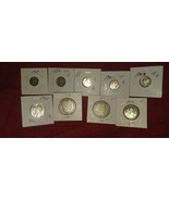 FINE AMERICAN COLLECTION OF 7 US SILVER COINS/2-BARBER HALFS/5 MERCURY 1... - $54.99