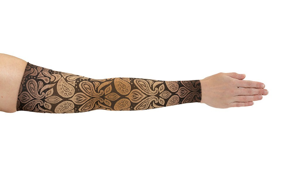 CASBAH BEIGE Compression Sleeve by LYMPHEDIVAS, Gauntlet Option ANY SZ &amp;... - $92.00+