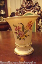 SCHIERHOLZ PORCELAIN - PLAUE PORCELAIN Germany- Mid Century floral vase ... - $29.70