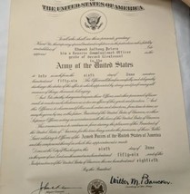 1956 1959 Reserve Commissioned Officer First/Second Lieutenant Papers W/... - $24.75