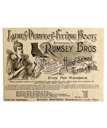 Rumsey Bros Ladies Boots 1894 Advertisement Victorian Footwear 2 ADBN1yy - $372.98 MXN