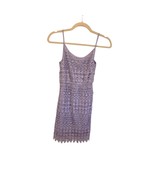 H&amp;M Divided Lined Purple Dress Open Knit Crochet Overlay Preppy XS Festi... - $183.92 MXN