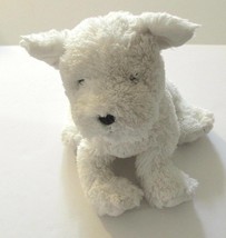 Plush Toy Stuffed Dog White 10in Long 5in Tall - $11.18