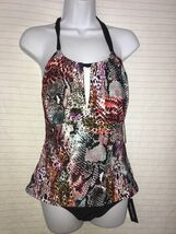 Kenneth Cole Swimsuit Bathing Suit Tankini 2 Piece SZ M Animal Print NEW - $68.31